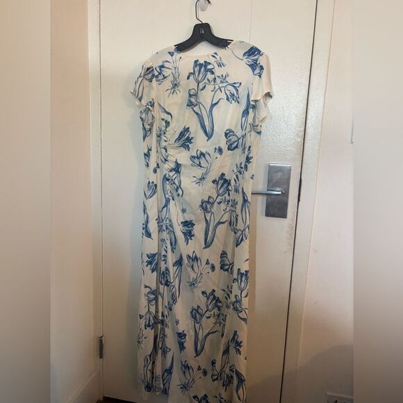 Reformation Frasier Dress in Lisse Blue Floral Size 14 - Picture 3 of 7